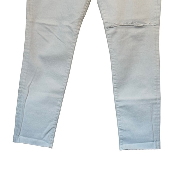 Free People We the Free 5 Button Fly Jeans High Rise Raw hems Distressed Size 31 - Picture 7 of 16